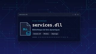 Visuel technique du fichier services.dll, bibliothèque de liens dynamiques de Windows