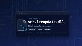 Visuel technique du fichier serviceupdate.dll, bibliothèque de liens dynamiques de Windows