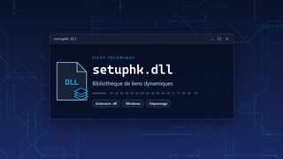 Visuel technique du fichier setuphk.dll, bibliothèque de liens dynamiques de Windows