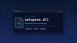 Visuel technique du fichier setupres.dll, bibliothèque de liens dynamiques de Windows