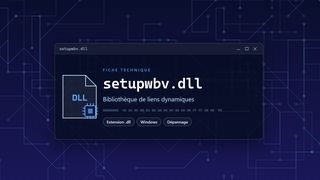 Visuel technique du fichier setupwbv.dll, bibliothèque de liens dynamiques de Windows