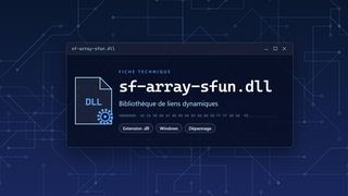 Visuel technique du fichier sf-array-sfun.dll, bibliothèque de liens dynamiques de Windows