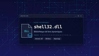 Visuel technique du fichier shell32.dll, bibliothèque de liens dynamiques de Windows