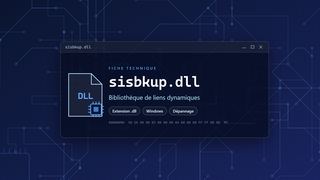 Visuel technique du fichier sisbkup.dll, bibliothèque de liens dynamiques de Windows