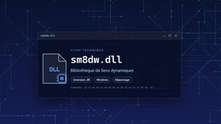 Visuel technique du fichier sm8dw.dll, bibliothèque de liens dynamiques de Windows