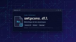 Visuel technique du fichier smtpcons.dll, bibliothèque de liens dynamiques de Windows