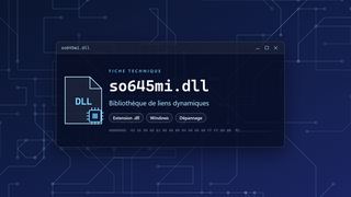 Visuel technique du fichier so645mi.dll, bibliothèque de liens dynamiques de Windows