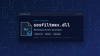 Visuel technique du fichier sosfiltmex.dll, bibliothèque de liens dynamiques de Windows