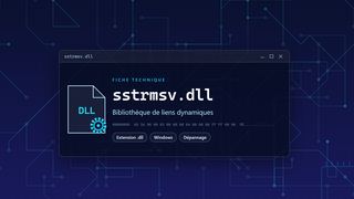 Visuel technique du fichier sstrmsv.dll, bibliothèque de liens dynamiques de Windows
