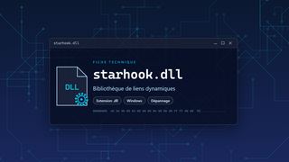 Visuel technique du fichier starhook.dll, bibliothèque de liens dynamiques de Windows