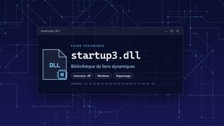 Visuel technique du fichier startup3.dll, bibliothèque de liens dynamiques de Windows