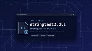 Visuel technique du fichier stringtest2.dll, bibliothèque de liens dynamiques de Windows