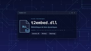 Visuel technique du fichier t2embed.dll, bibliothèque de liens dynamiques de Windows