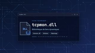 Visuel technique du fichier tcpmon.dll, bibliothèque de liens dynamiques de Windows