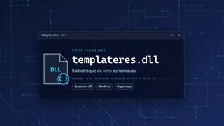 Visuel technique du fichier templateres.dll, bibliothèque de liens dynamiques de Windows
