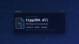 Visuel technique du fichier tipp204.dll, bibliothèque de liens dynamiques de Windows