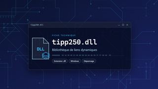 Visuel technique du fichier tipp250.dll, bibliothèque de liens dynamiques de Windows