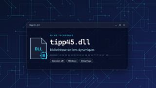 Visuel technique du fichier tipp45.dll, bibliothèque de liens dynamiques de Windows