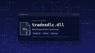 Visuel technique du fichier tradosdlc.dll, bibliothèque de liens dynamiques de Windows