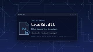 Visuel technique du fichier trid3d.dll, bibliothèque de liens dynamiques de Windows