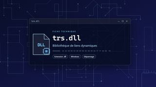 Visuel technique du fichier trs.dll, bibliothèque de liens dynamiques de Windows