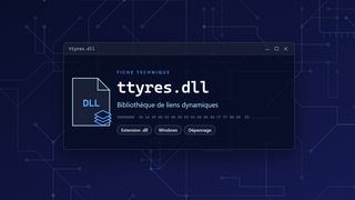 Visuel technique du fichier ttyres.dll, bibliothèque de liens dynamiques de Windows