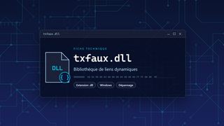 Visuel technique du fichier txfaux.dll, bibliothèque de liens dynamiques de Windows