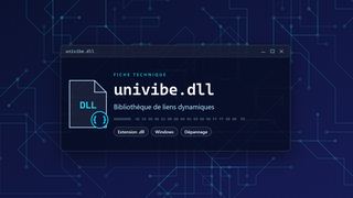 Visuel technique du fichier univibe.dll, bibliothèque de liens dynamiques de Windows