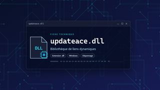 Visuel technique du fichier updateace.dll, bibliothèque de liens dynamiques de Windows