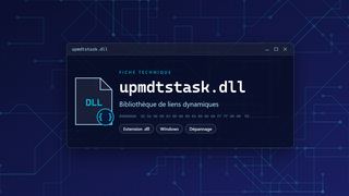 Visuel technique du fichier upmdtstask.dll, bibliothèque de liens dynamiques de Windows
