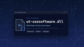 Visuel technique du fichier ut-usesoftware.dll, bibliothèque de liens dynamiques de Windows
