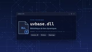 Visuel technique du fichier uvbase.dll, bibliothèque de liens dynamiques de Windows