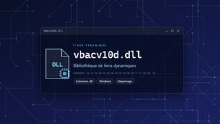 Visuel technique du fichier vbacv10d.dll, bibliothèque de liens dynamiques de Windows