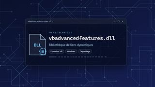 Visuel technique du fichier vbadvancedfeatures.dll, bibliothèque de liens dynamiques de Windows