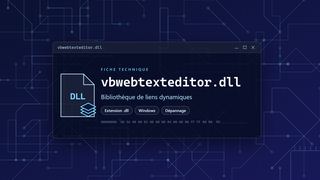 Visuel technique du fichier vbwebtexteditor.dll, bibliothèque de liens dynamiques de Windows