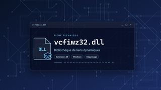 Visuel technique du fichier vcfiwz32.dll, bibliothèque de liens dynamiques de Windows