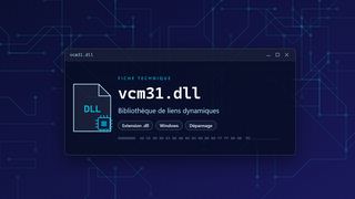 Visuel technique du fichier vcm31.dll, bibliothèque de liens dynamiques de Windows