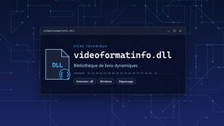 Visuel technique du fichier videoformatinfo.dll, bibliothèque de liens dynamiques de Windows