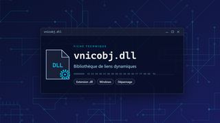 Visuel technique du fichier vnicobj.dll, bibliothèque de liens dynamiques de Windows