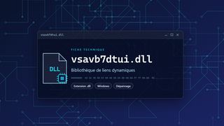 Visuel technique du fichier vsavb7dtui.dll, bibliothèque de liens dynamiques de Windows