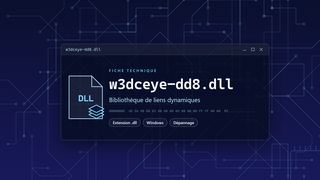 Visuel technique du fichier w3dceye-dd8.dll, bibliothèque de liens dynamiques de Windows