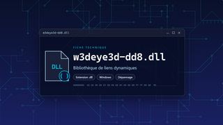 Visuel technique du fichier w3deye3d-dd8.dll, bibliothèque de liens dynamiques de Windows