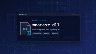 Visuel technique du fichier wearasr.dll, bibliothèque de liens dynamiques de Windows