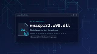 Visuel technique du fichier wnaspi32.w98.dll, bibliothèque de liens dynamiques de Windows