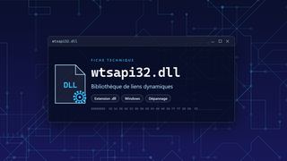 Visuel technique du fichier wtsapi32.dll, bibliothèque de liens dynamiques de Windows