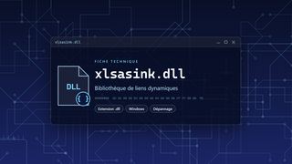Visuel technique du fichier xlsasink.dll, bibliothèque de liens dynamiques de Windows