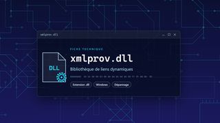Visuel technique du fichier xmlprov.dll, bibliothèque de liens dynamiques de Windows