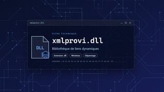Visuel technique du fichier xmlprovi.dll, bibliothèque de liens dynamiques de Windows