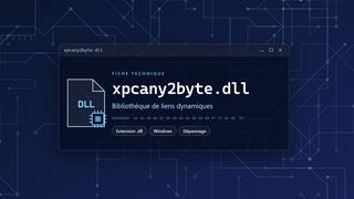 Visuel technique du fichier xpcany2byte.dll, bibliothèque de liens dynamiques de Windows