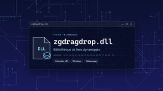 Visuel technique du fichier zgdragdrop.dll, bibliothèque de liens dynamiques de Windows